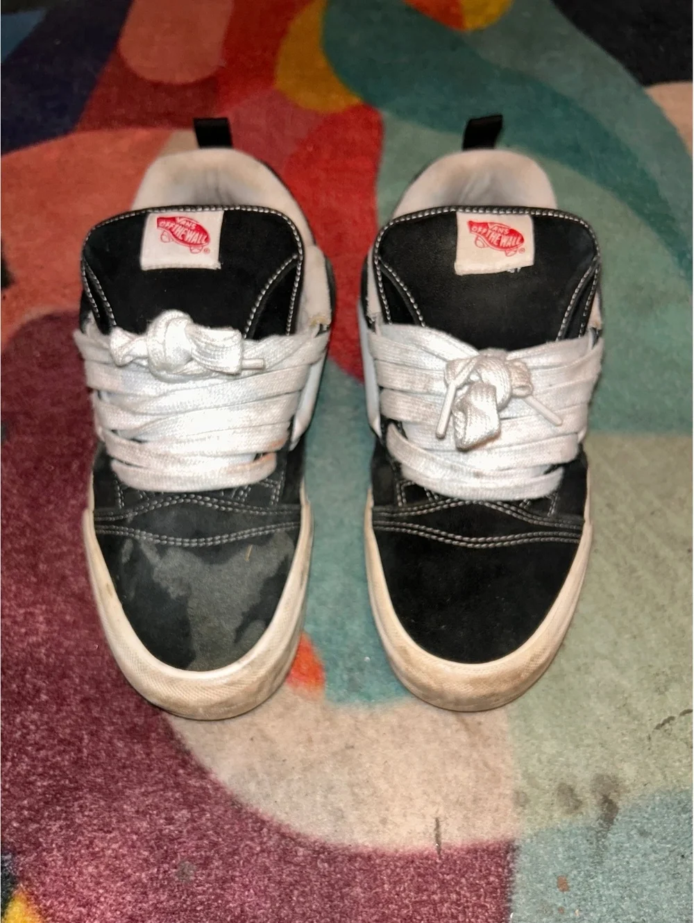 Vans Men's Black and White Suede Sneakers Size 11